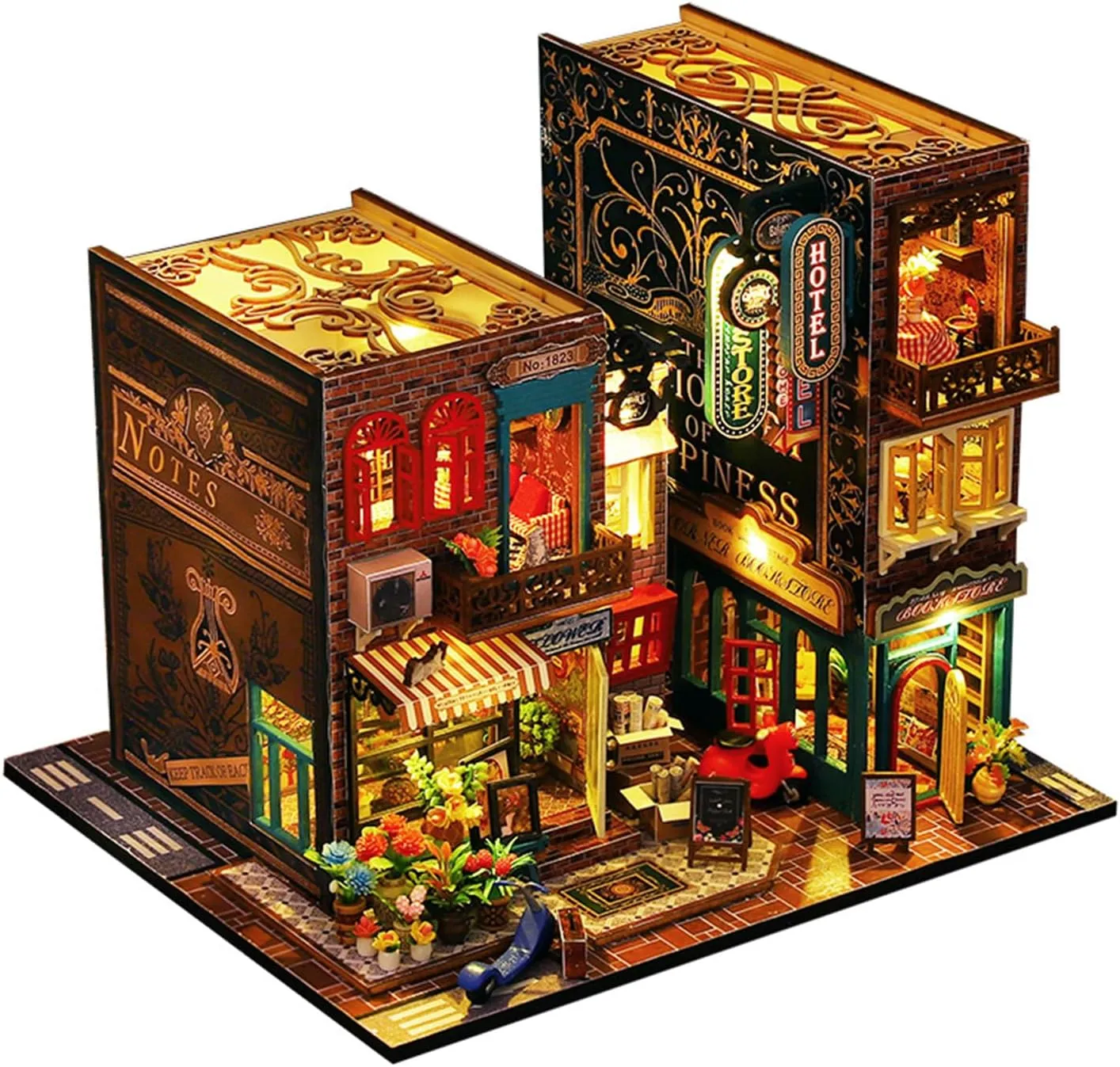 relevance galaxy cortex dearth Wooden Doll House Craft Model with Dust Proof Cover and Music Movement,Creative Room Idea for Valentine's Day Birthday Gift(ES009) Roroom DIY Miniature and Furniture Dollhouse Kit,Mini 3D 
