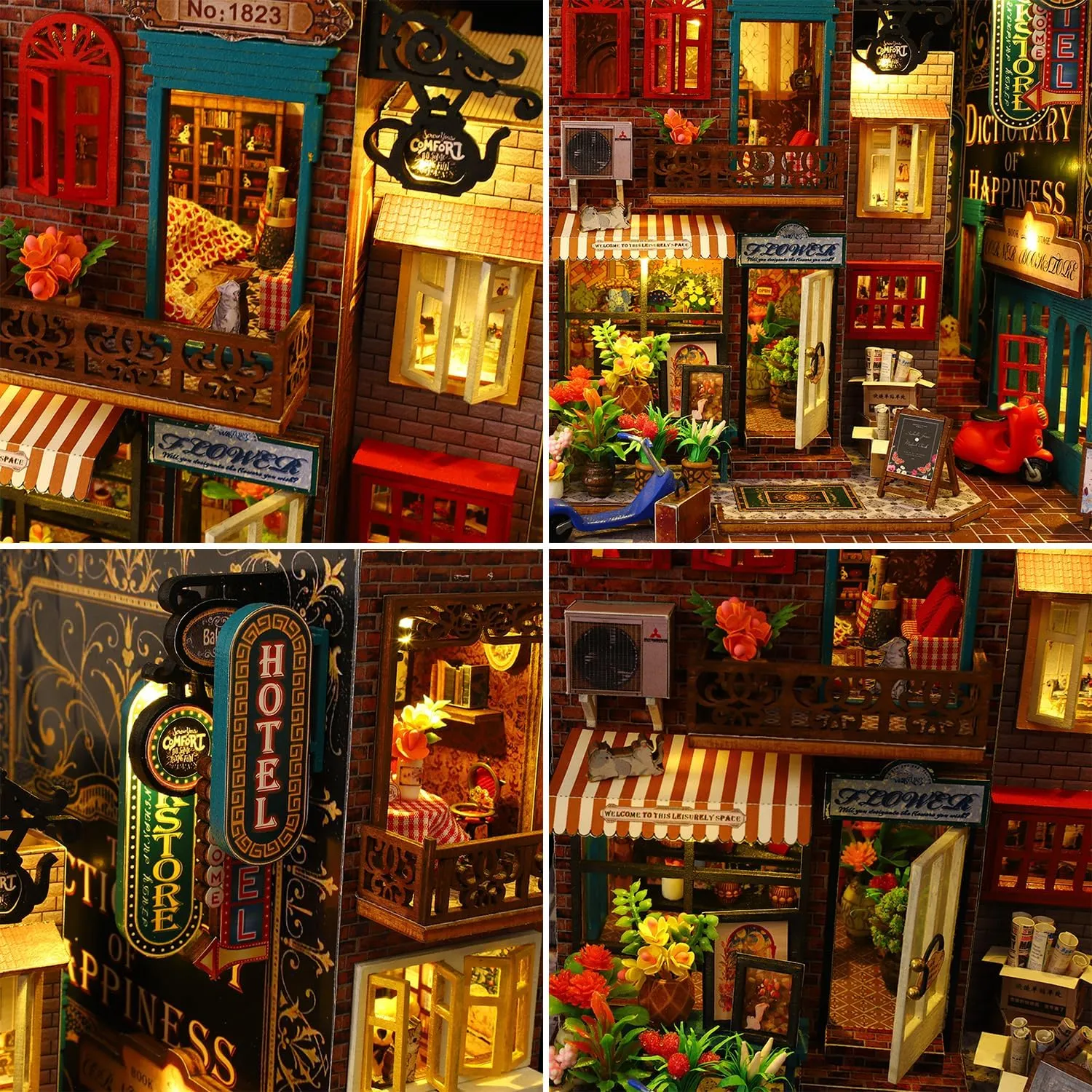 relevance galaxy cortex dearth Wooden Doll House Craft Model with Dust Proof Cover and Music Movement,Creative Room Idea for Valentine's Day Birthday Gift(ES009) Roroom DIY Miniature and Furniture Dollhouse Kit,Mini 3D 