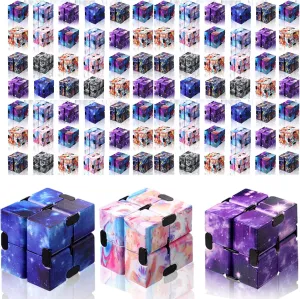 Relief Birthday Goodie Bag Stuffers(Starry Style) Chivao 60 Pieces Party Favors Cube Toy Cube Sensory Hand Held Block Game Sensory elapse grovel Gadget Gift for Anxiety Stress 