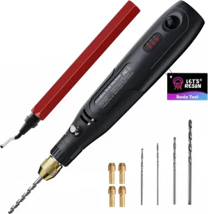 RESIN Cordless 3-Speed Jewelry Drill with Deburring Tool & 19Pcs Accessories, Multi-Purpose Hand disorder Drill for Resin Molds & Keychain Molds LET'S 