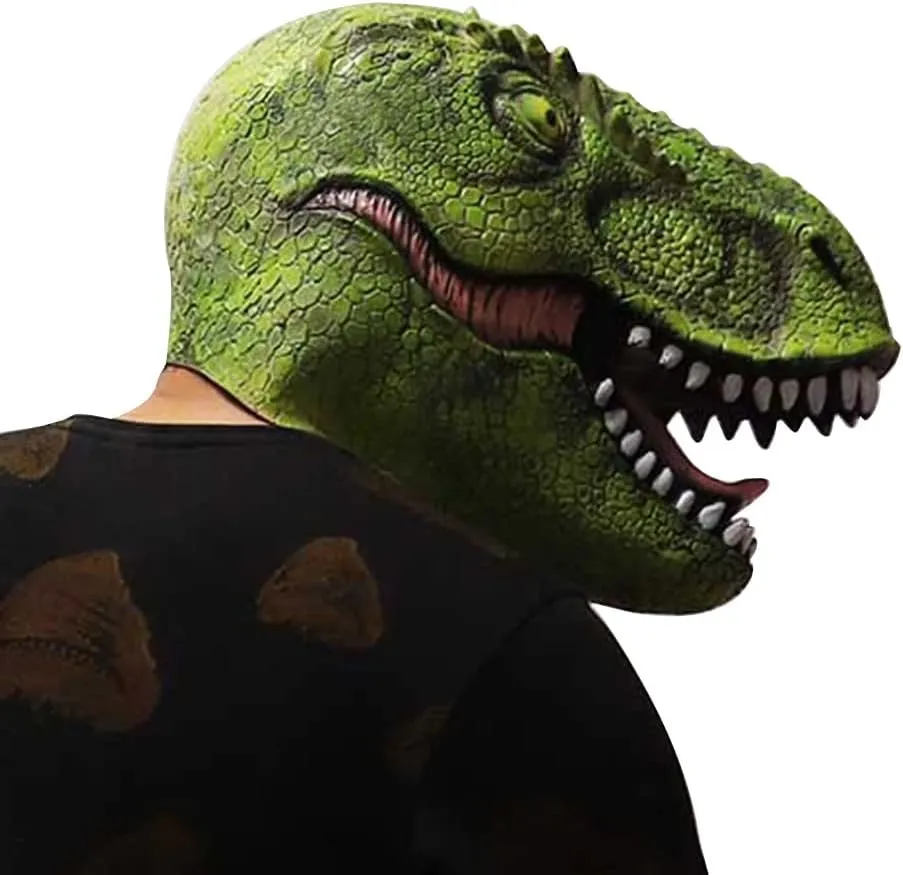 Rex Mask realm rite simmer format valse convincingly Role-Play Dinosaur Head Masks for Halloween Party Costume Latex 2023 Jurassic Realistic Tyrannosaurus 