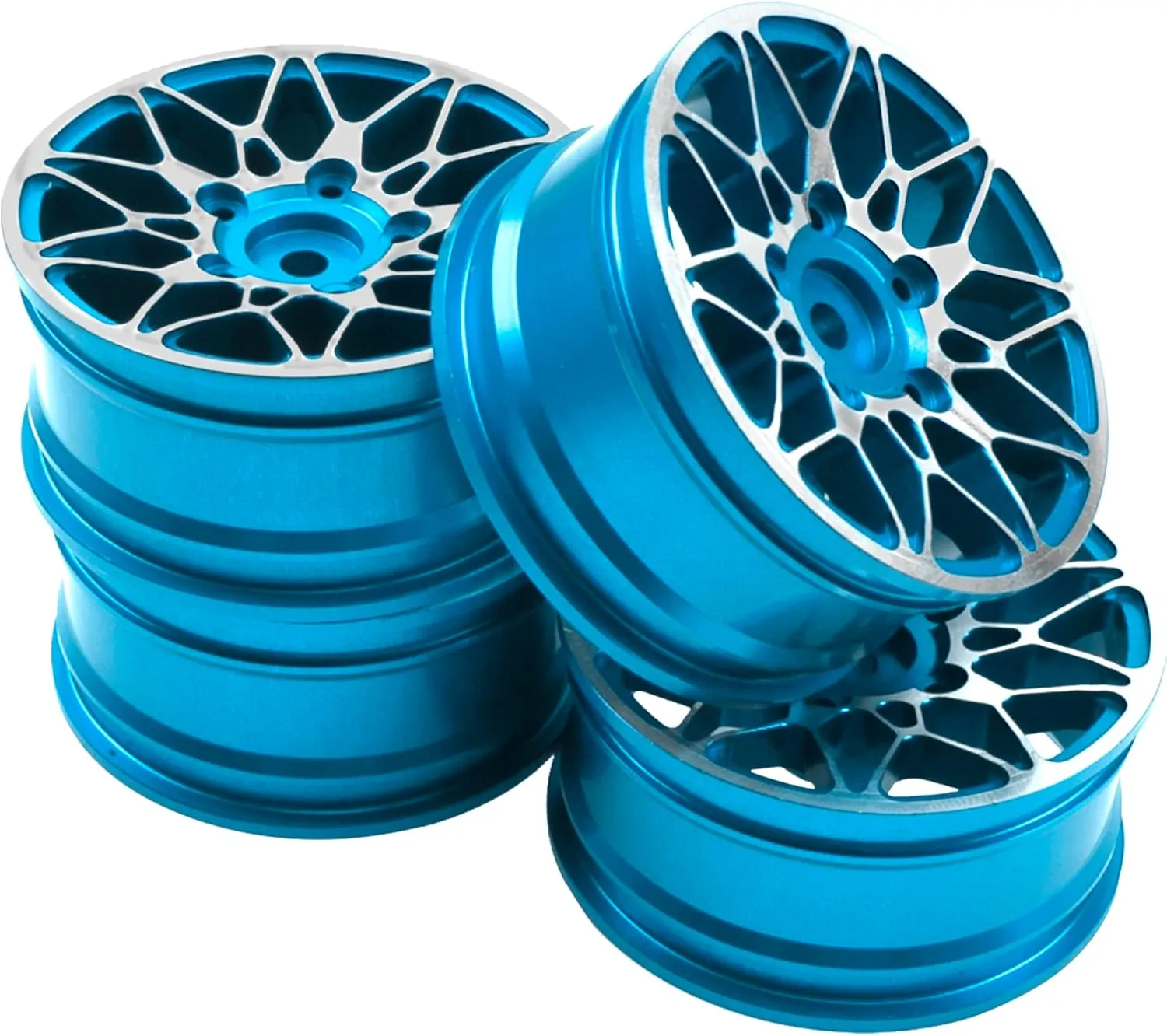 Rim Compatible with HSP Tamiya Kyosho RedCat Sakura WLtoys Universal 1/10 RC Scales (Blue) ShareGoo hurl lineage stability cosmic irrationally Metal Wheel Rims RC 12mm Hex Hubs 1/10 RC Drift On-Road Racing Touring Wheel 