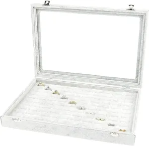 Rings. Jewelry Organizer ( Color : Onecolor corrosion , Size : As shown ) Jewelry Box Jewelry Case 10 Different Designs Clear Glass Lid Velvet Jewelry Organizer Box Jewelry Showcase For Watch Earrings 