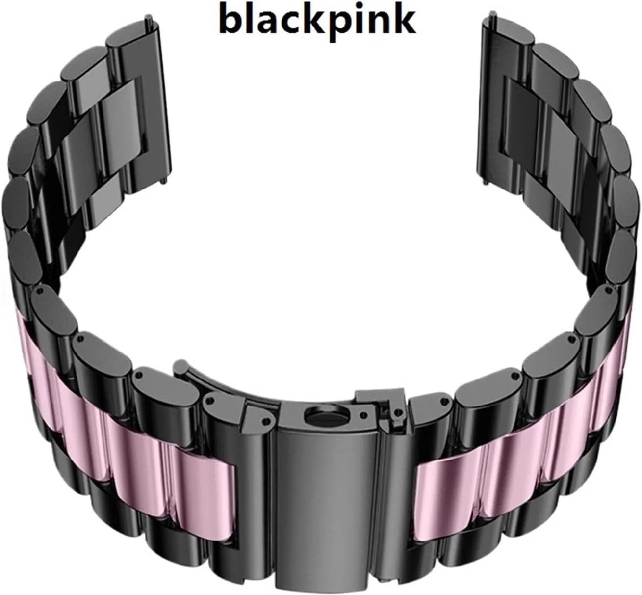 Rose Gold$20mm) Stainless Steel Watch Strap 20mm 22mm Metal Replacement Unisex Bracelet decorate bizarre Suitable for Traditional Watch Watch Replacement Accessories(Black 