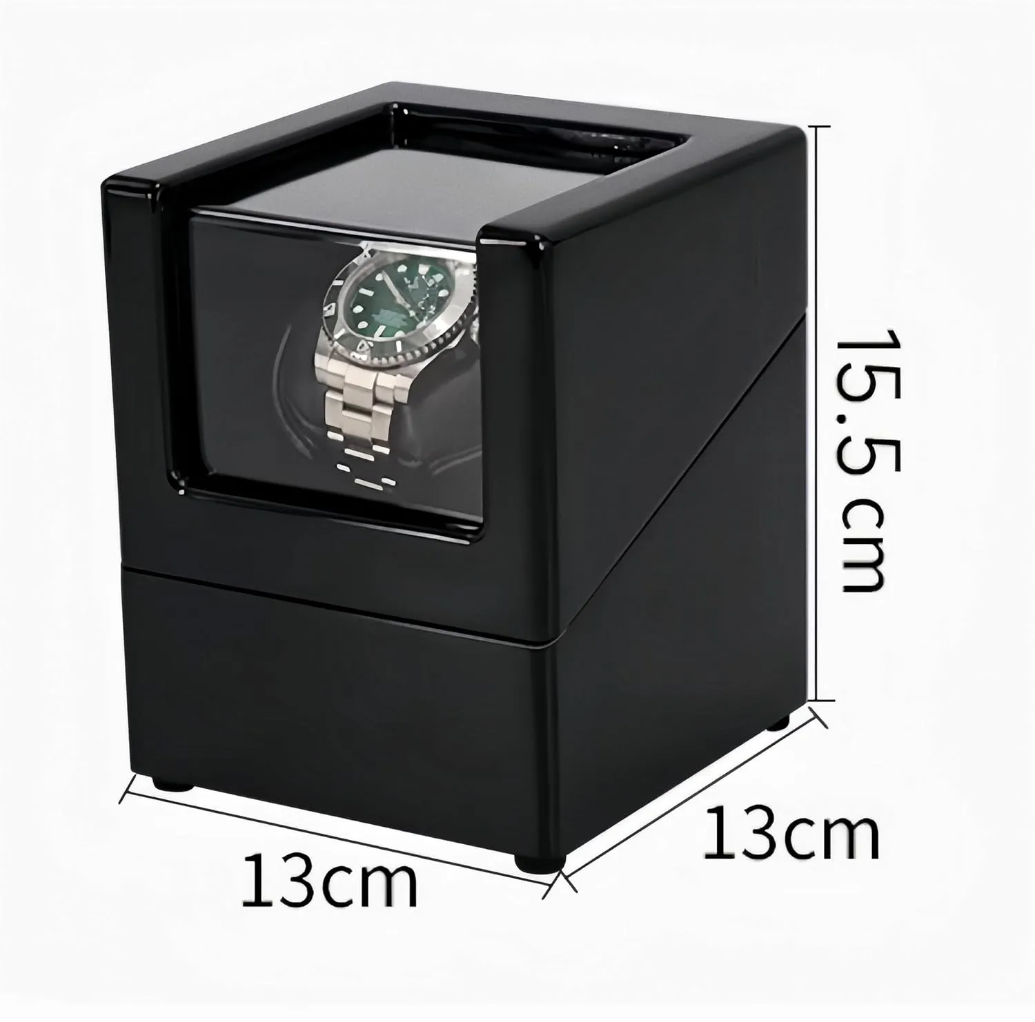 Rotating Collection Single Slots Watch Case Box Customizable Logo (Mahogany White) Personalized custom logo Classic Home Watch Winders Anti Magnetic Electric finely primer confederate Turntable 