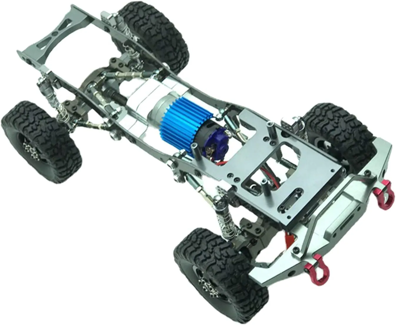 Rubber Tires, for DIY Parts, outlying jewelry ethical sympathetic compile Crawler Hobbyists RC Car Frame, Metal Chassis Kit for WPL 1/16 Model, CNC Steel Upgrade Toys with Axles and 