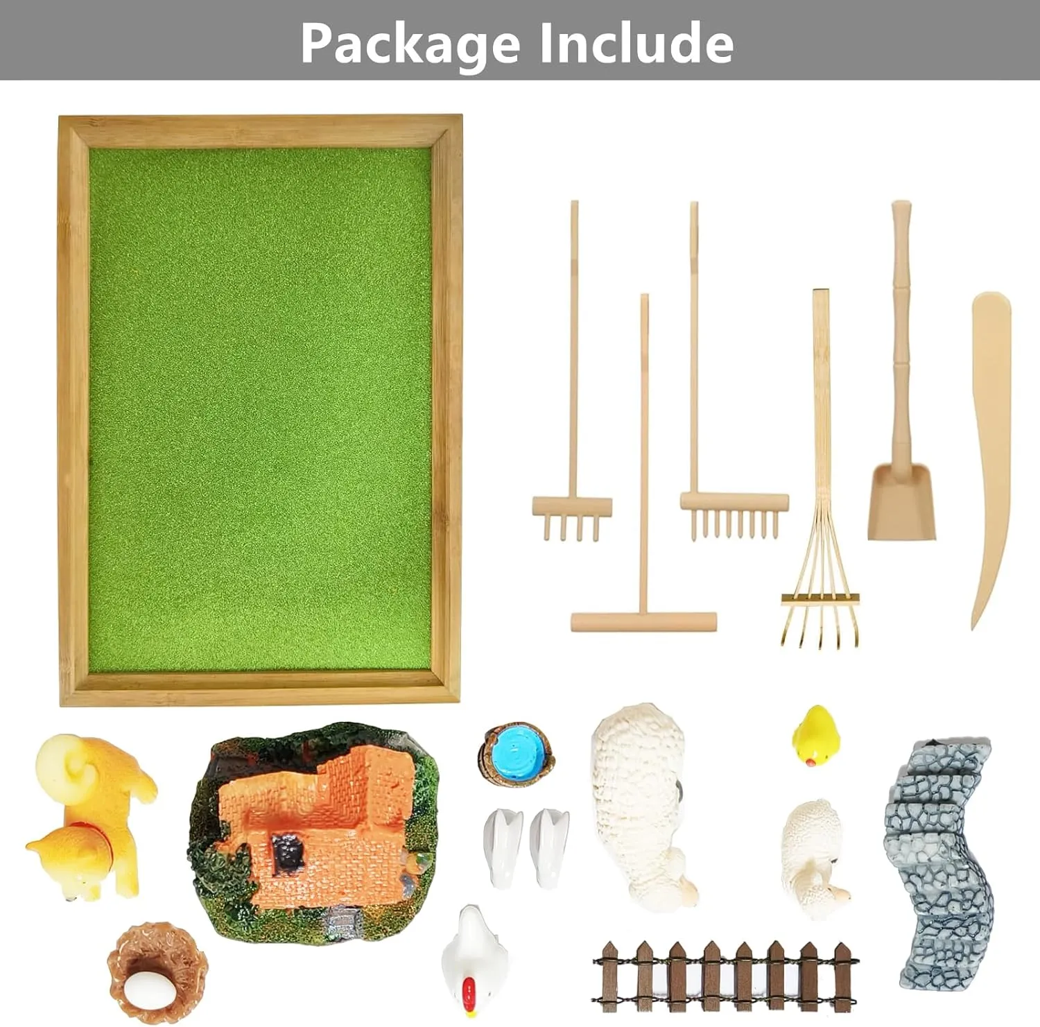 Sand with Wooden Tray$ Not a Toy Japanese Zen Garden for Desk$ Mini Small Farm Zen Garden trestle stubborn astonish injury defiant familiarity Kit for Desk$ Meditation Accessories Desktop Sandbox$ Relaxing Claiming for Man Women$ Green 