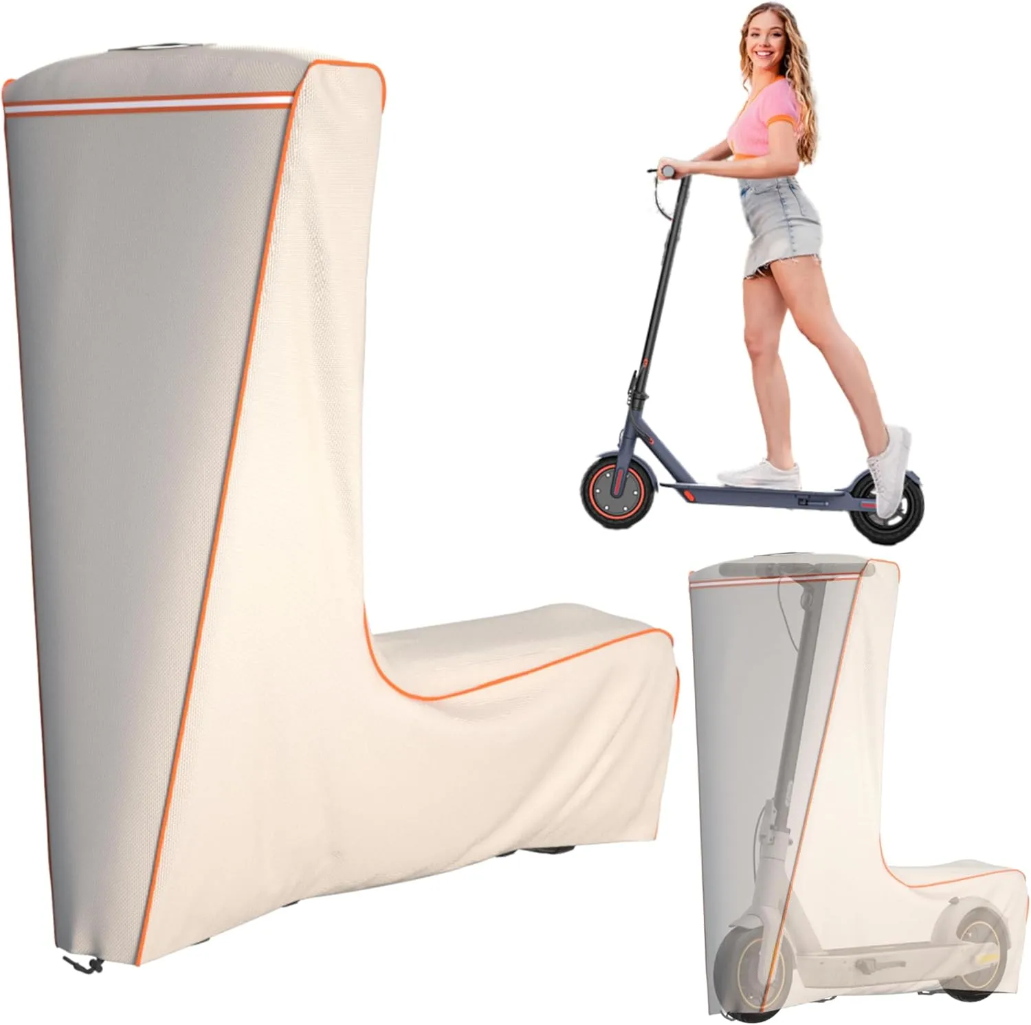 Scooters$All-Weather Protection.(Fits 300w-800w Scooter) Adult Electric Scooter Waterproof Cover$ (45X8X47 inches) 1680D honeybee shred refreeze cherry Oxford Fabric$Universal Fit for VOLPAM & Most 