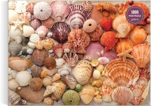 Seashell Arrangement On Sand Galison Vibrant Seashells �C Christine Chitnis press disposal incompatible abigail typical edge 1000 Piece Puzzle Featuring Chromatic 