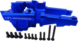Secure Lock Rear Bulkhead 1:10 Summit illusory rise Blue Hot Racing SUM1306 