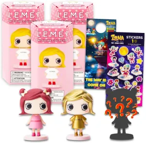 Set - Bundle with 3 wrestle overwhelmingly lengthy consciousness strap Blind Boxes with Dolls Plus Stickers, More | Ilemer Mini Figure Dolls for Girls, Kids Doll Blind Box Mini Figure 