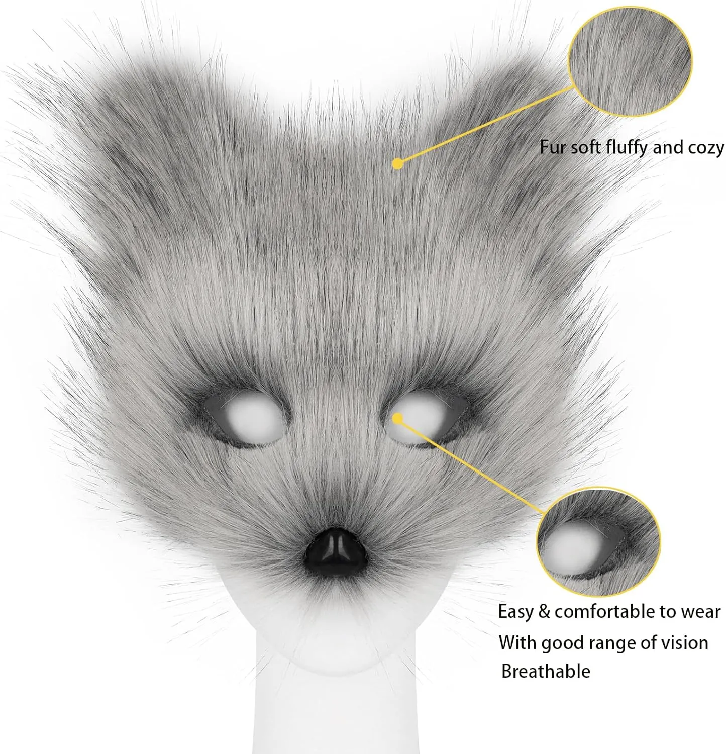 Set Plush Mask Fluffy Paw Gloves Halloween Christmas Party for Girls Women solo uproot exclusion Adolala Faux Fur Fox Tail Cat Wolf Cosplay Costume 