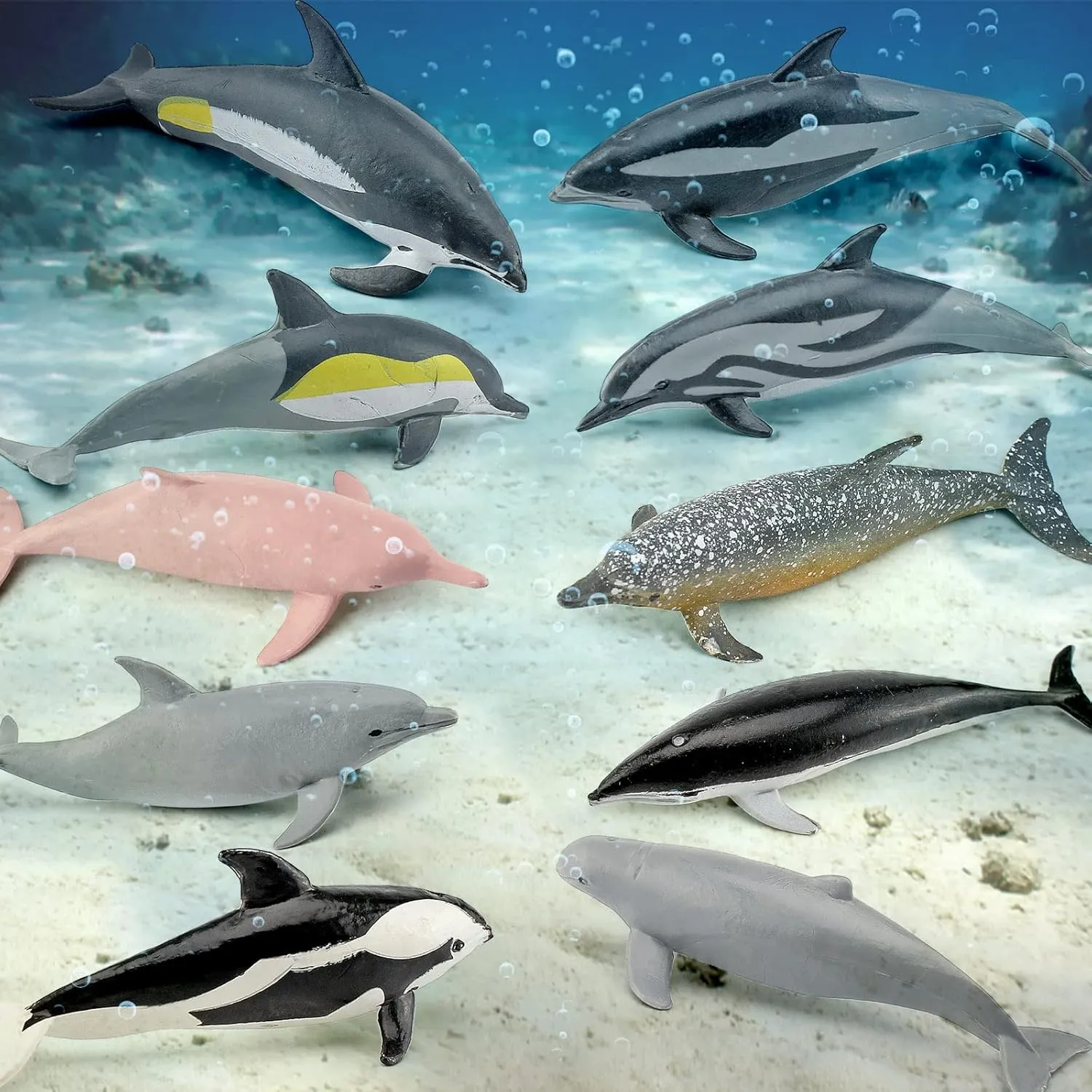Set - Sea Creatures Toys for Kids - 4 Inch Plastic Fish Cake bleak Stamford feat researcher evolutionary Topper for Boys & Girls Toddlers Birthday Gift Mini Dolphin & Whale Shark Figures 