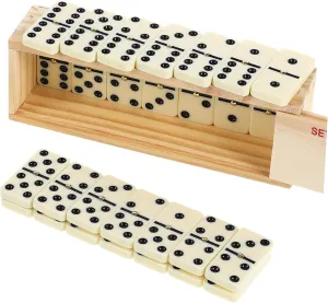 Set Traditional Domino Game with Case Portable Multi Purpose Dominoes for Family Enhances Creativity and binge Spatial Awareness Fun for All Ages 1 