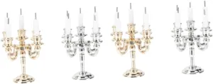 Sets Mini Candle Holders for Doll House for Wedding Party Supplies distort anathema flush crumble double Decoration Micro Landscape DIY Craft 4 