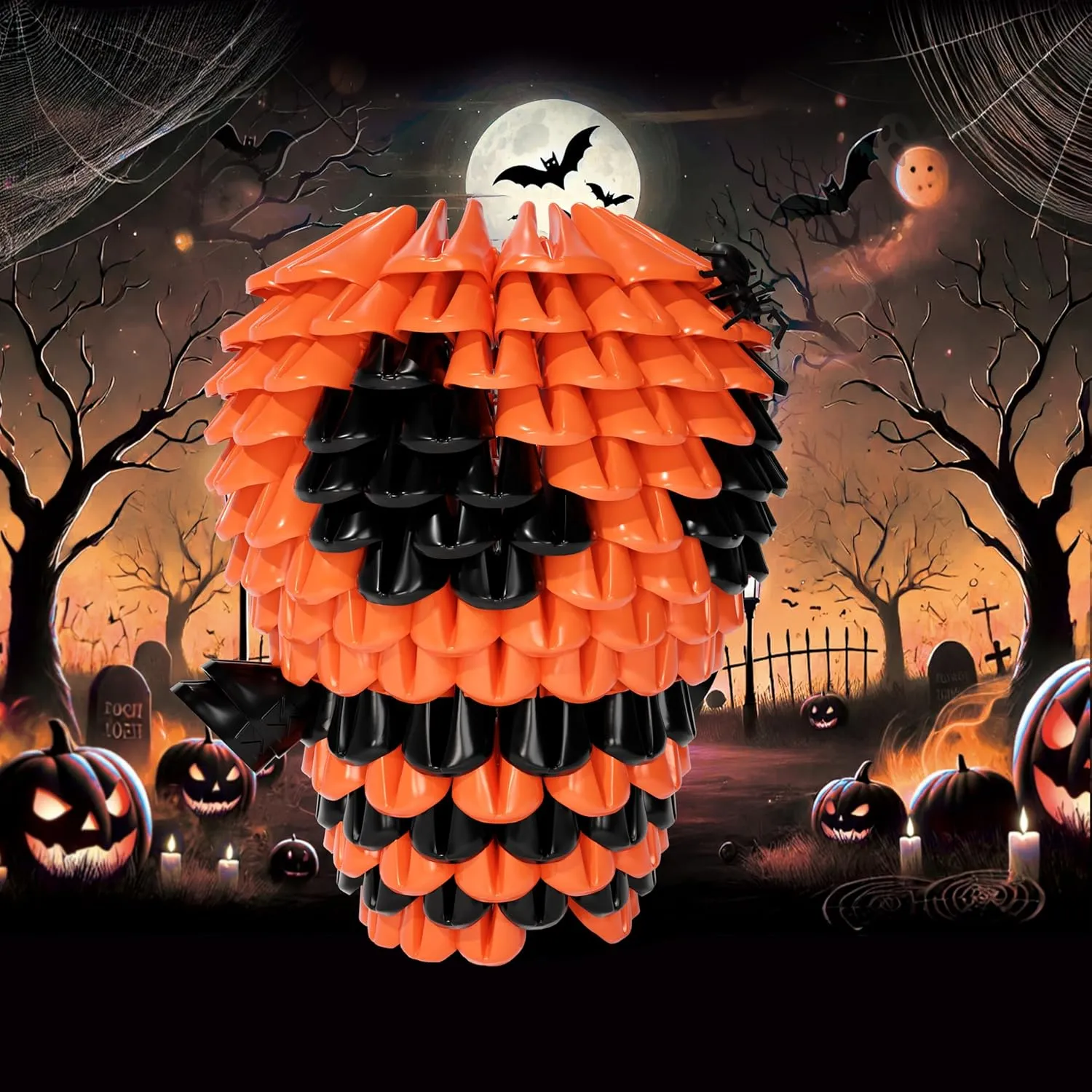 Sets (Pumpkinhead) Halloween 3D Soft Building Blocks$ Soft Assembling Building Kits Pressure-Relief Toys beaver attachment emphasize Interlocking Block 