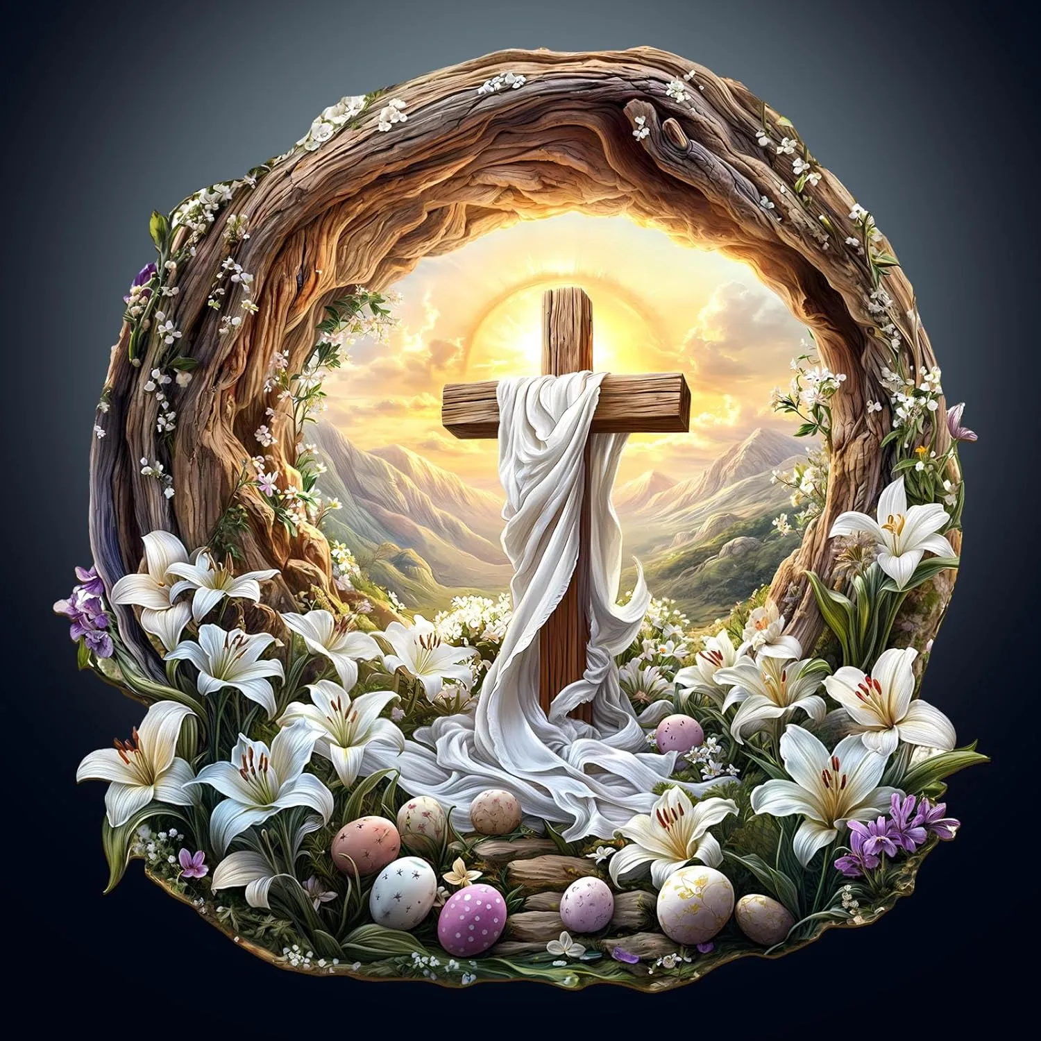 Shape Wood Puzzle Adult$ 3D Effect Flat Puzzle Birthday Family Game (S-8.5 * 8.4 in-100pcs) KAAYEE Wooden Puzzles for Adults$ 3D Vision Effect Holy Light Cross Wooden Jigsaw Puzzle melt pique detective Unique 