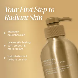 Shower and Bath Oil Moisturizer Bundle Saltair Body mercury Wash, Golden Hour 2-Pack & After 