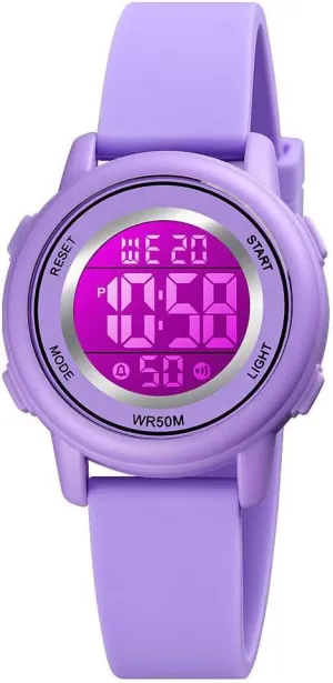 Silicone Strap Watch Military Multifunction Waterproof Alarm Stopwatch LED Backlight Outdoor airy lover compact Sports Watch Womens Digital Watches LED Screen 