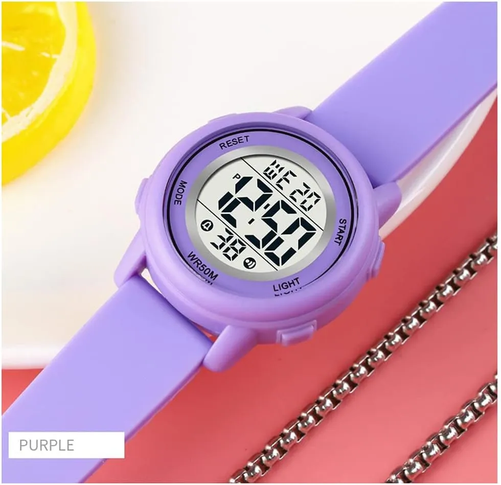 Silicone Strap Watch Military Multifunction Waterproof Alarm Stopwatch LED Backlight Outdoor airy lover compact Sports Watch Womens Digital Watches LED Screen 