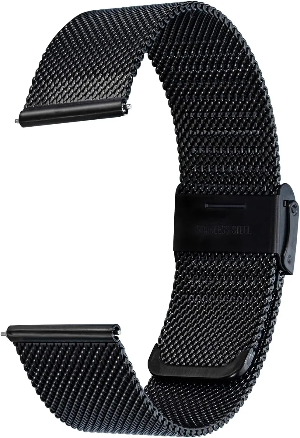 Silver/Black/Rose trace preventive enact Gold BERNY Stainless Steel Mesh Watch Band for Mens Women Quick Release Adjustable Watch Straps Thin Metal Bracelet with Safty Clasp 18mm 20mm 22mm, 