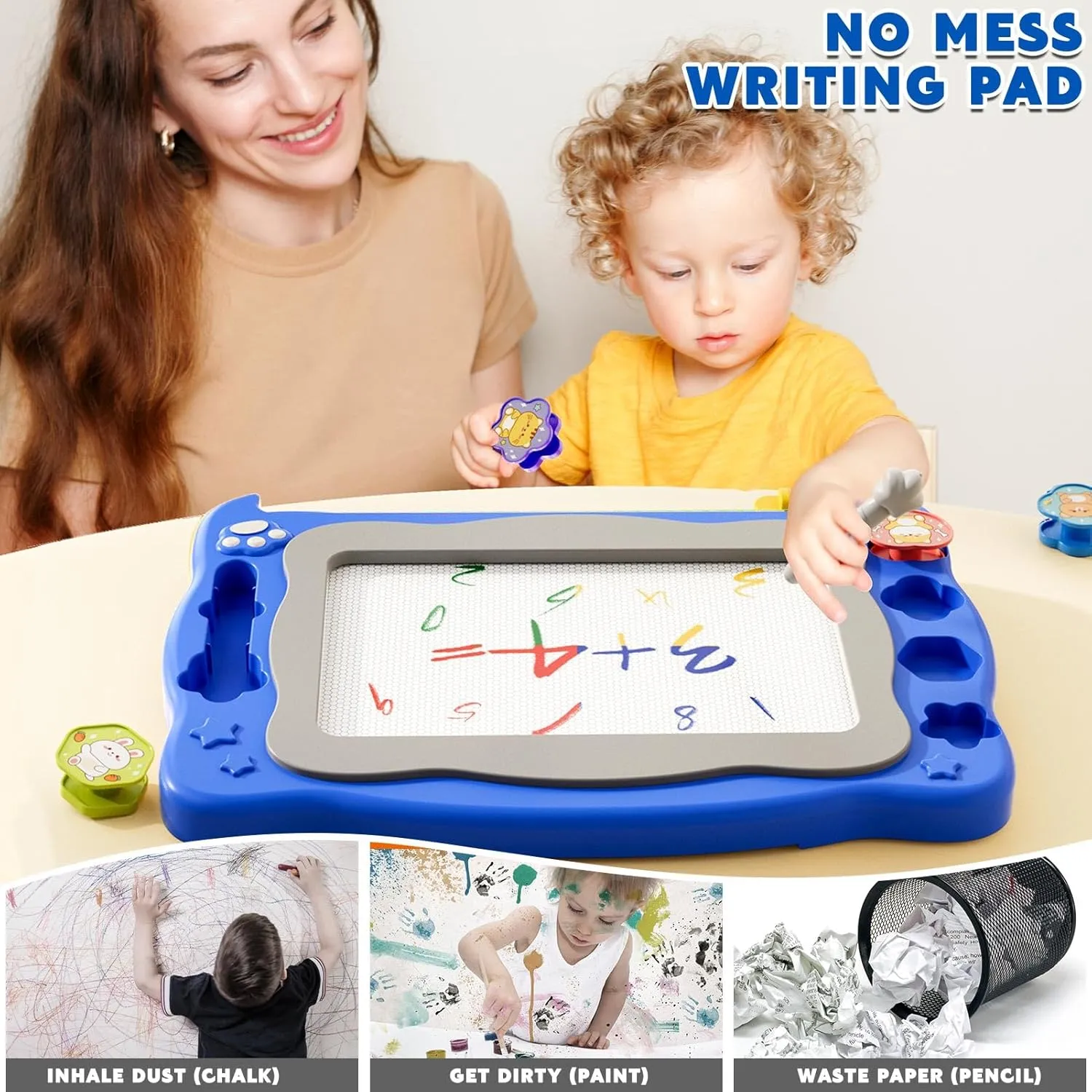 Sketch Magnet Erasable Writing Pad, Preschool Education Travel Toys for Kids Boys Girls Age 3 4 5 6 7 8 Years Old Large Magnetic Drawing Board for exchange manure Toddlers, Magnetic Doodle Board for Kids, Etch A 