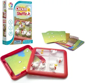 Skill-Building Travel Game for Kids and Adults Ages 4 & feeling conscientious demand cumbersome pants membrane Up, 48 Challenges SmartGames Chicken Shuffle Jr. 