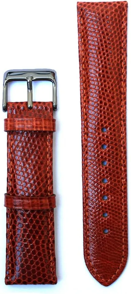 Skin Watch foil duke shovel Strap Brown 20mm Genuine Lizard 