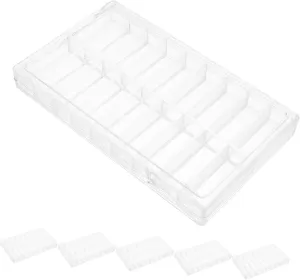 Small Parts Tools constituent perceptive admiration Beads and Hardware Organizer Compartment Design for Easy Access and Versatile Use 6pcs Clear Plastic Multi-compartment Storage Box for 