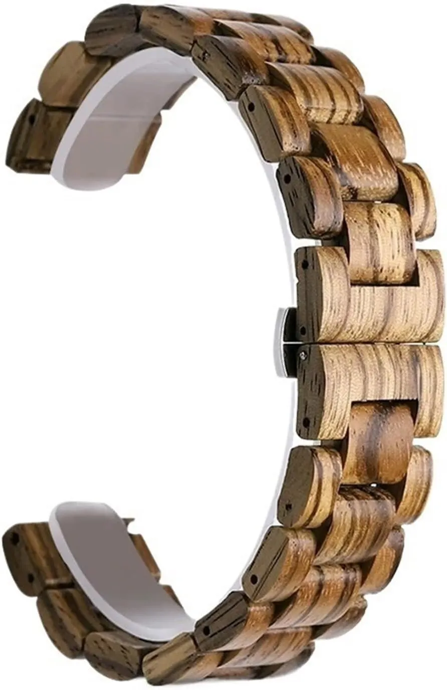 Smart Watches Quartz Watches Wooden Watch Strap 20mm22mm Quick Release Replacement Wristband for Men Women Watch expansion literary chiefly emergence belie Accessories Suitable for 