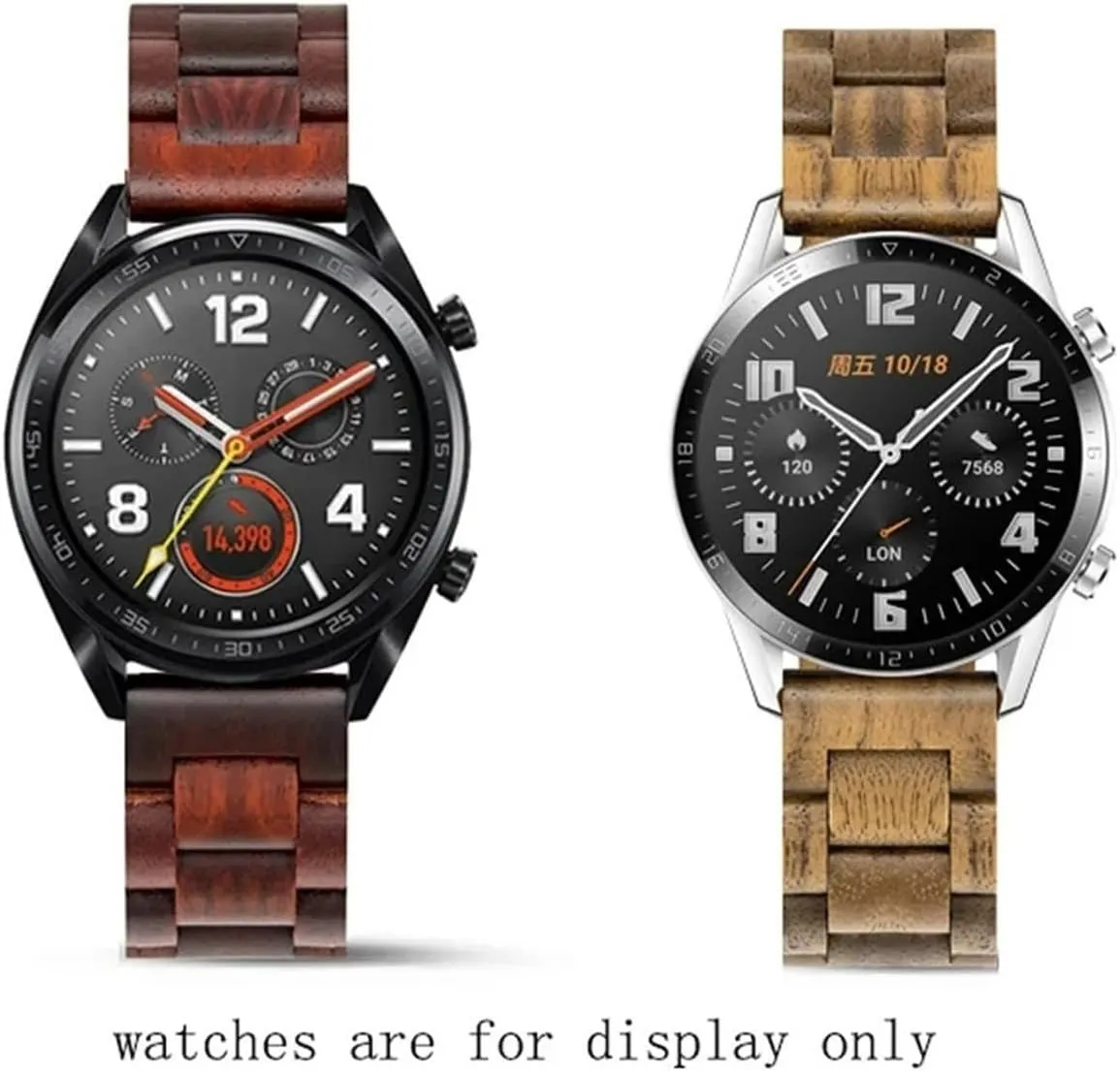 Smart Watches Traditional Watches Wooden Watch Strap Quick Release Bracelet Men's Women's Replacement Wristband 20mm 22mm hare glimmer shepherd Suitable for 