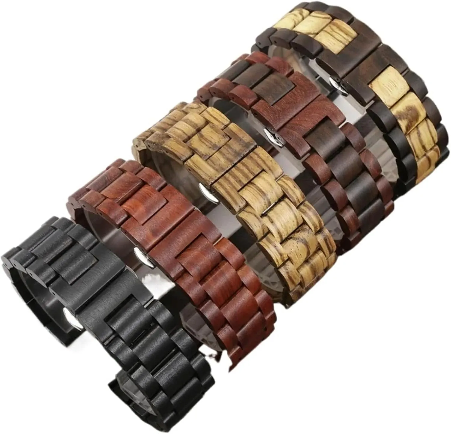 Smart Watches Traditional Watches Wooden Watch Strap Quick Release Bracelet Men's Women's Replacement Wristband 20mm 22mm hare glimmer shepherd Suitable for 