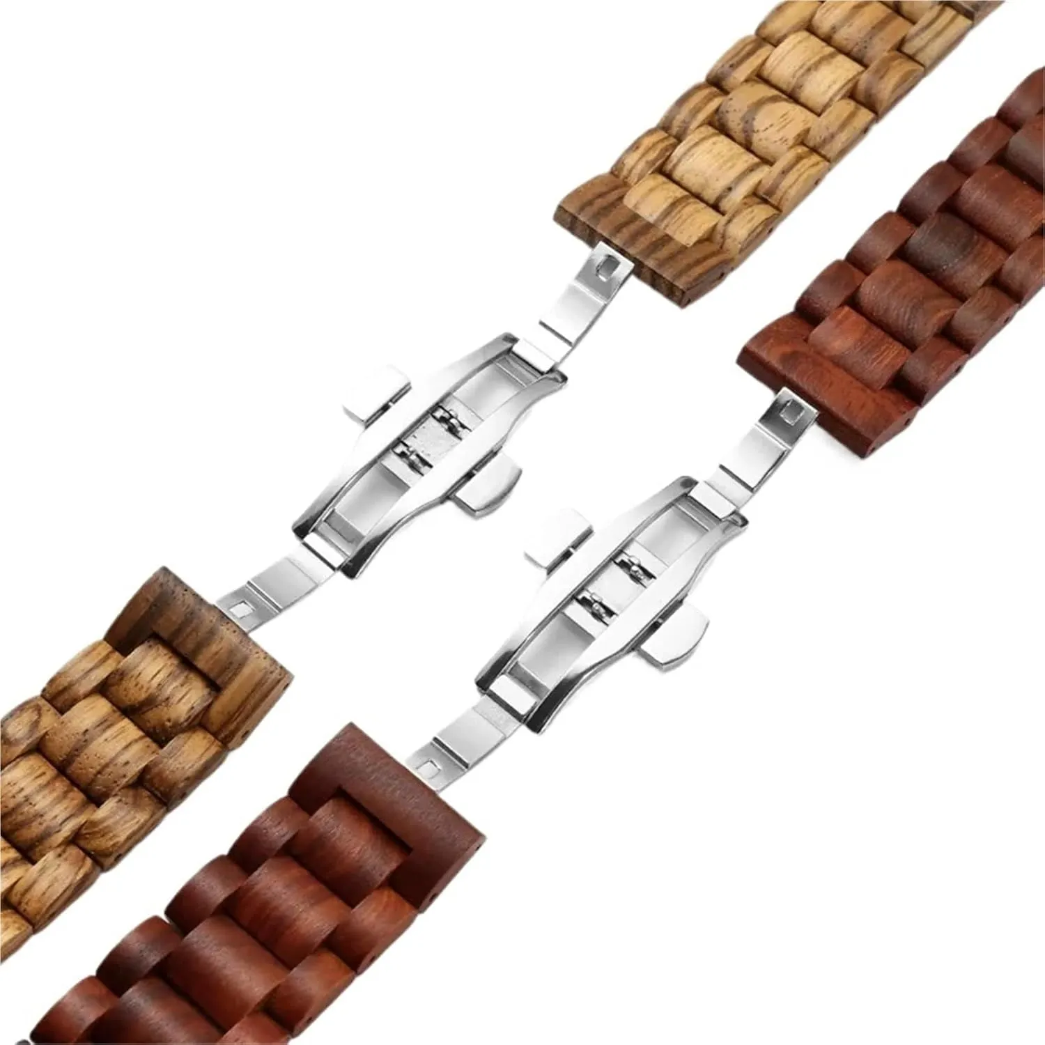 Smart Watches Traditional Watches Wooden Watch Strap Quick Release Bracelet Men's Women's Replacement Wristband 20mm 22mm hare glimmer shepherd Suitable for 