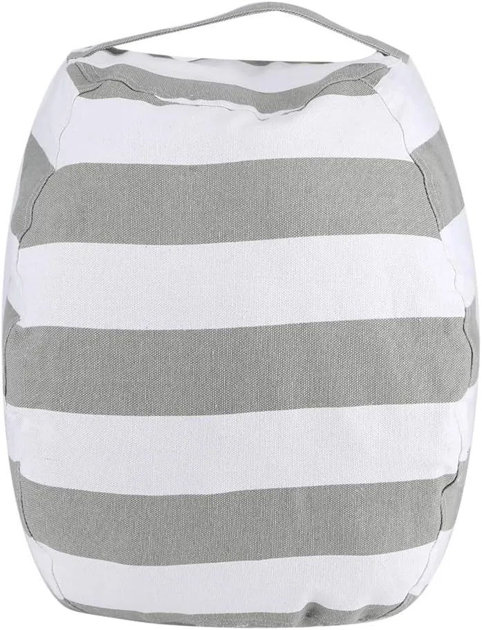 Soft Canvas Storage Bag 55.1 Inch with 200g Home Supplies (L Grey) Large Capacity Kids flame Plush Toy 