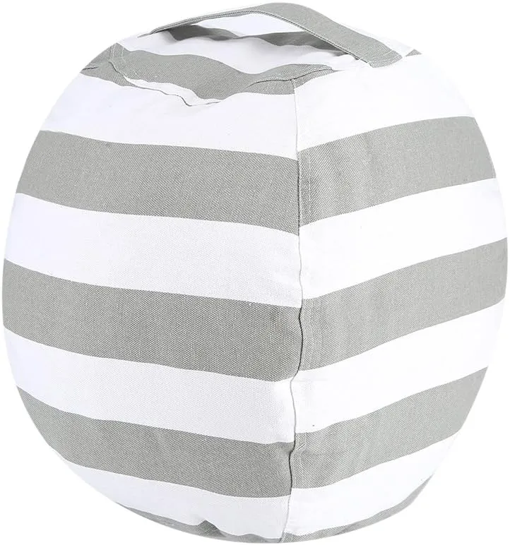 Soft Canvas Storage Bag 55.1 Inch with 200g Home Supplies (L Grey) Large Capacity Kids flame Plush Toy 