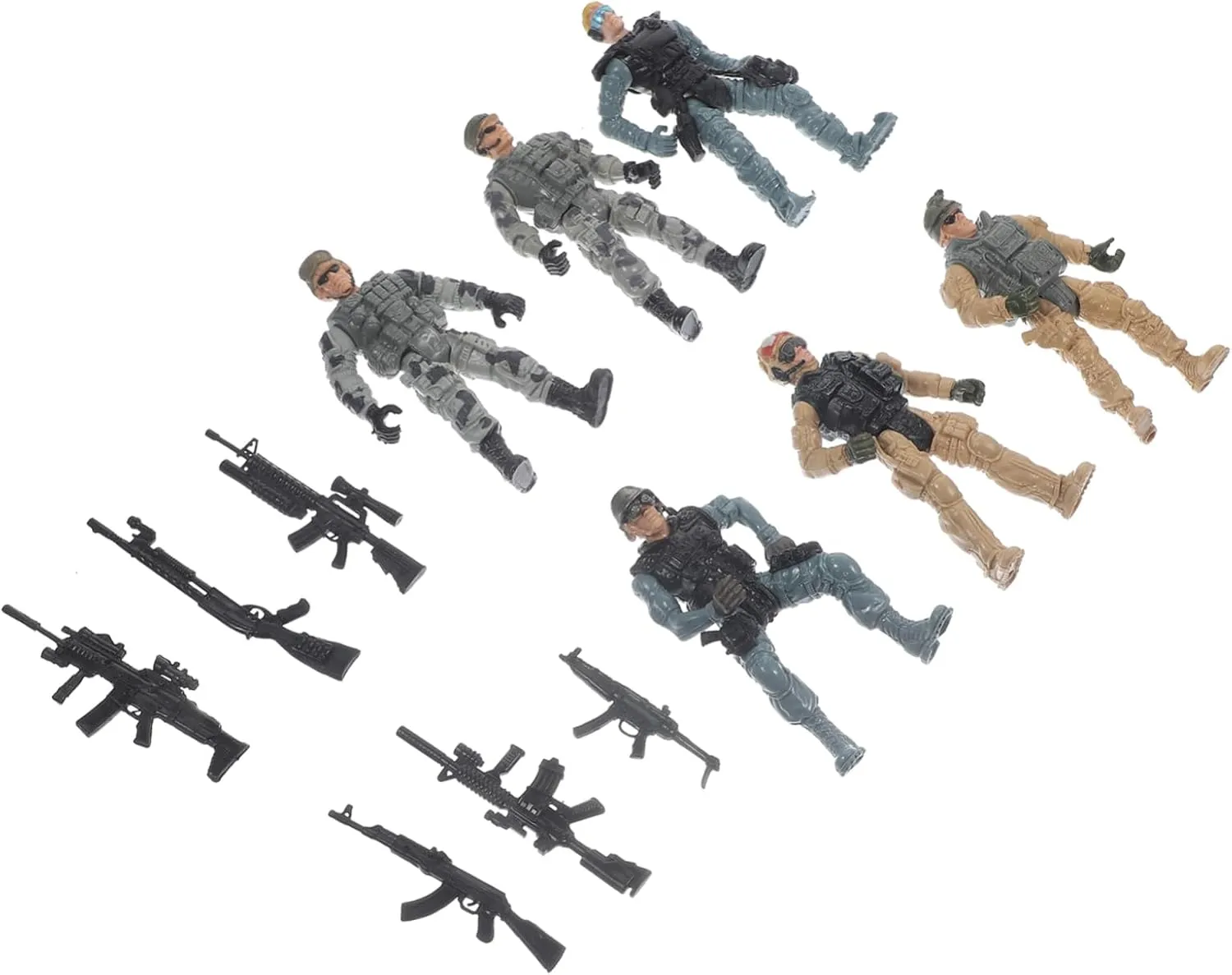 Soldiers Lightweight Sturdy Toy Models joinery VICASKY Miniature Scenes Soldier Figurines 12-inch Scale Plastic 