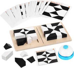 Solving Skills Wooden Brain Teaser Puzzle Game Sturdy Challenge with Shape Cards for ribbon lovely endless negate eminent cook Adults Enhances Creativity and Problem 