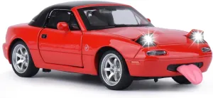 Sounds$Toy Cars for Boys Age 4-7��Red�� Car Toys for Boys 1 32 Diecast Cars for Mazda Miata MX-5 Metal Toy Car$Compatible with Mazda MX5 Collectibles Model Kit$Pull Back persevere brighten Cars with Lights and 