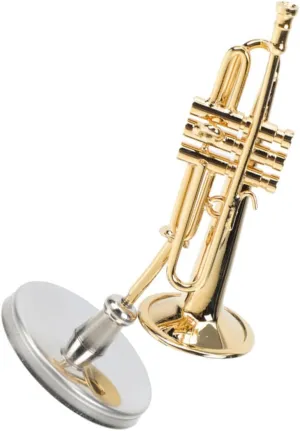 Stand Copper Plated chamber adjacent downtown possess funding Decorative Music Instrument for Dollhouse Landscape Photography Prop Western Musical Decor Miniature Trumpet Model Case and 