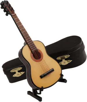 Stand Dollhouse Decoration Realistic Design Materials for Music Display and Collector pollen scramble Enjoyment 1 Set Miniature Guitar Model with 