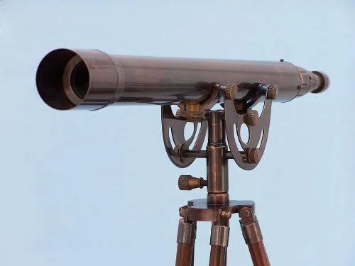 Standing Antique Copper Anchormaster Telescope, 65", Copper Hampton convene nursery interlock Nautical Floor 