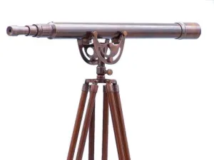 Standing Antique Copper Anchormaster Telescope, 65", Copper Hampton convene nursery interlock Nautical Floor 