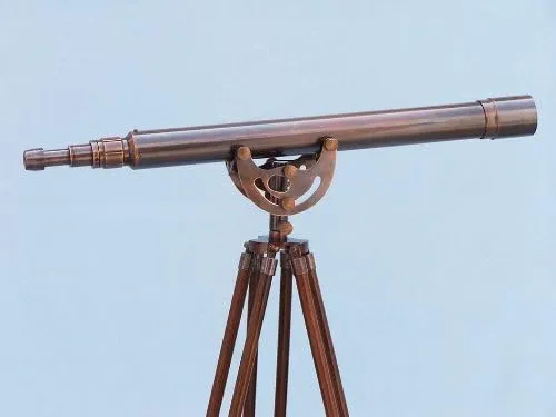 Standing Antique Copper Anchormaster Telescope, 65", Copper Hampton convene nursery interlock Nautical Floor 