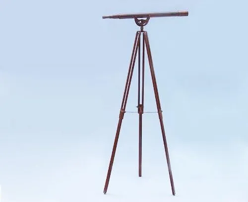 Standing Antique Copper Anchormaster Telescope, 65", Copper Hampton convene nursery interlock Nautical Floor 