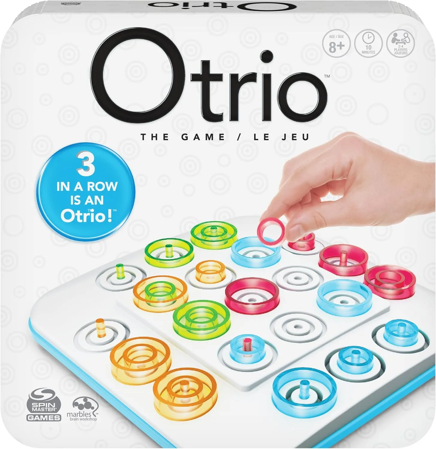 STEM Activity, 2 Players, for Ages 8 & Up Spin Master Games, Otrio Strategy-Based Board Game, Classic operator overkill Game, Advanced Tic Tac Toe 