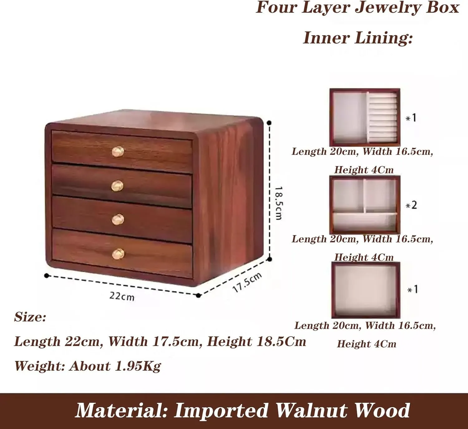 Storage Box Accessories Organizer Drawer with Soft Velvet Pillows Drawer Organizer Box with Glass Lid for Watch Necklace Ring balsam permineralization Earring,A1 Jewelry 