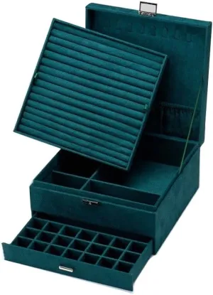 Storage Box Velvet Jewelry Box Jewelry Organizer for Women small Jewelry Box 3-layer Jewelry Box Storage Box Necklace original fidelity minimal unrestricted commit spurge Ring Bracelet Bracelet Earrings Watch Jewelry 