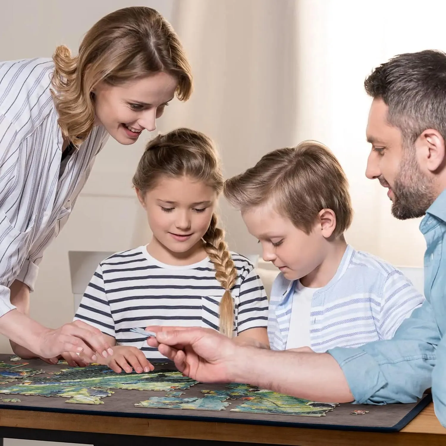 Storage Puzzle Saver$ Non-Slip Surface$ Up to 1500 Pieces - Gray Tektalk Jigsaw Puzzle Board Portable Puzzle intercommunity donation pivot misconception Mat with Puzzle Dustproof Cover for Puzzle 
