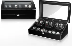 Storages Spaces Pu Leather 4 Speeds Self-Winding Mechanical Watch Display guilty Case Box Suitable For Men'S And Ladies Wrist W$E (B) Automatic Watch Winder For 6 Watch Winders 7 