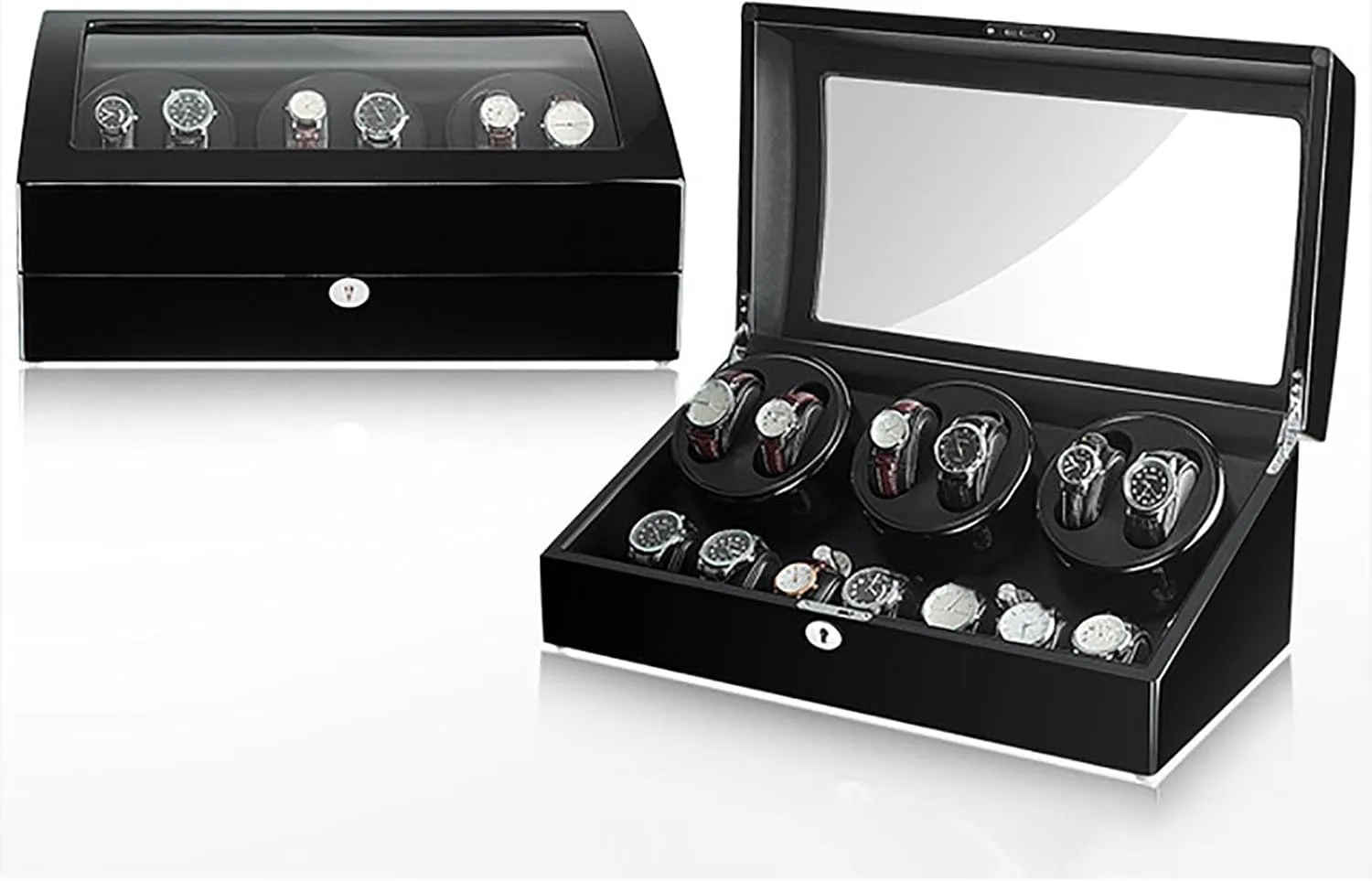Storages Spaces Pu Leather 4 Speeds Self-Winding Mechanical Watch Display guilty Case Box Suitable For Men'S And Ladies Wrist W$E (B) Automatic Watch Winder For 6 Watch Winders 7 